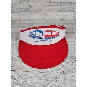 Vintage San Diego Visor Hat July 1985 Streetcar Railway Train 80s